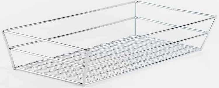 American Metalcraft Chrome Rectangular Grid Basket, 13 x 6 x 2 1/2 inch