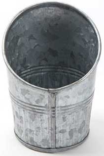 American Metalcraft Iron Angled Galvanized Fry Cup, 10 Ounce