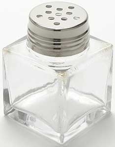American Metalcraft Vintage Glass Cheese Top Shaker, 6 Ounce