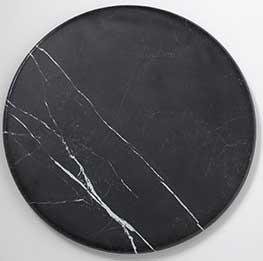 American Metalcraft Black Marble Round Melamine Serving Board, 17 1/4 inch Dia