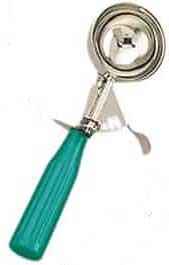 American Metalcraft Stainless Steel Green Handle Number 12 Thumb Disher