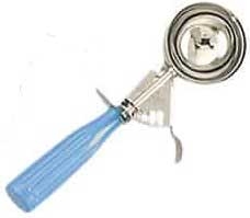 American Metalcraft Stainless Steel Blue Handle Number 16 Thumb Disher
