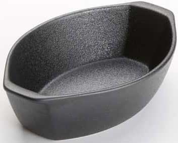American Metalcraft Porcelain Black Matte Finish Casserole with Handles, 24 Ounce
