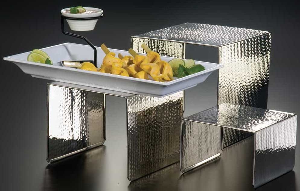 American Metalcraft Stainless Steel Satin Riser Set