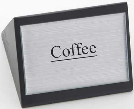 American Metalcraft Black Wood Coffee Sign, 3 x 1 3/4 inch