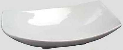 American Metalcraft White Ceramic Squoval Bowl, 48 Ounce