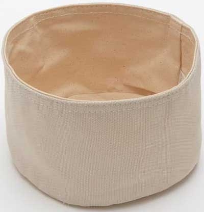 American Metalcraft Cream/Gray Canvas Bag, 6 3/4 inch Dia