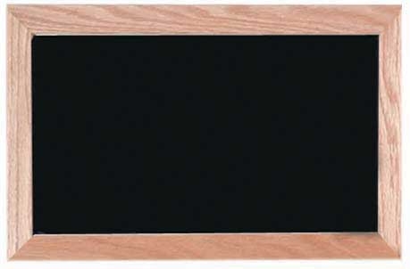 Aarco General Purpose Commercial Series Melamine Black Neon Markerboard with Solid Red Oak Frame, 12 x 18 inch