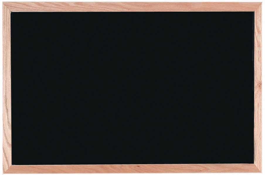 Aarco General Purpose Commercial Series Melamine Black Neon Markerboard with Solid Red Oak Frame, 24 x 36 inch
