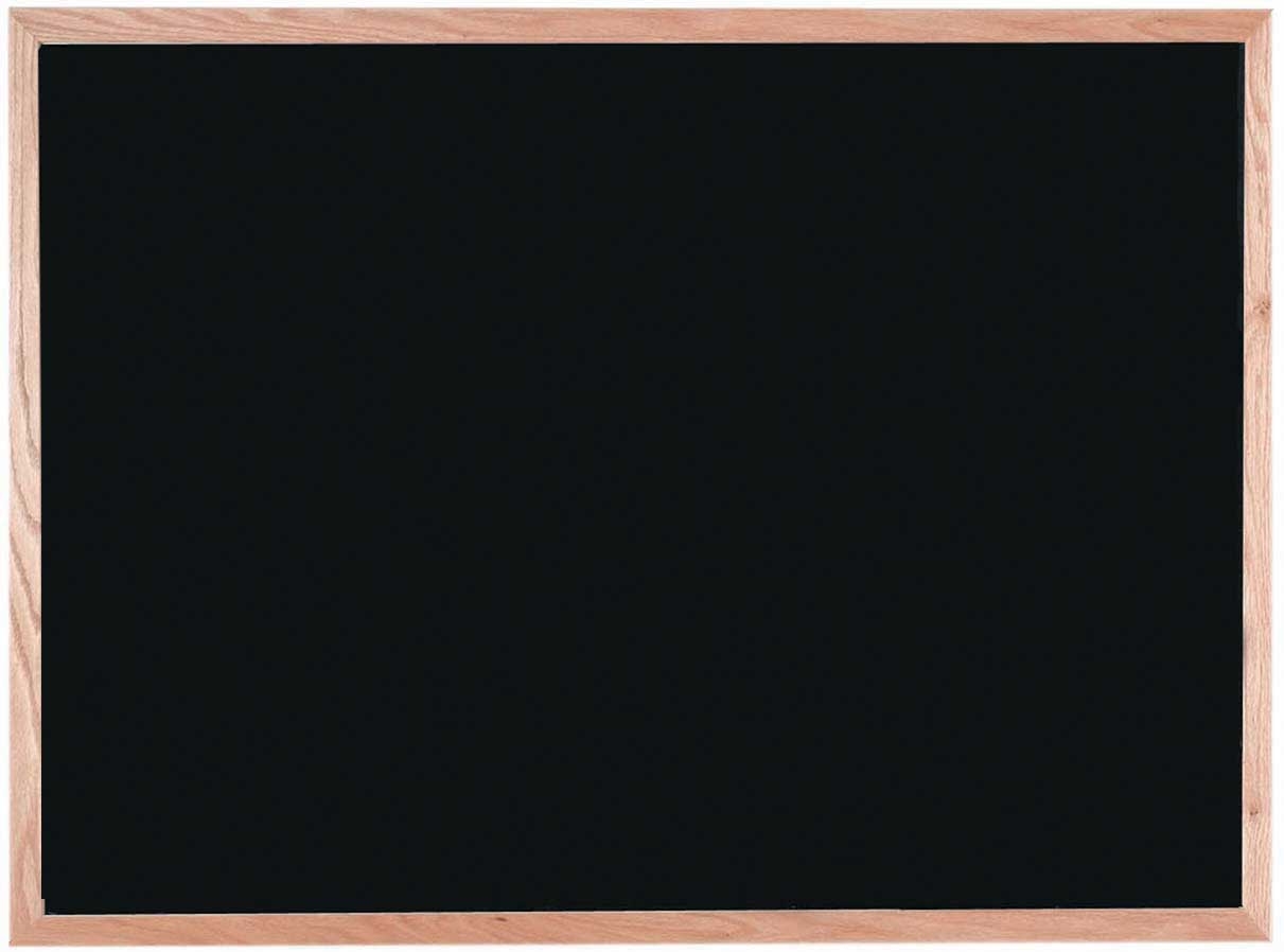 Aarco General Purpose Commercial Series Melamine Black Neon Markerboard with Solid Red Oak Frame, 36 x 48 inch