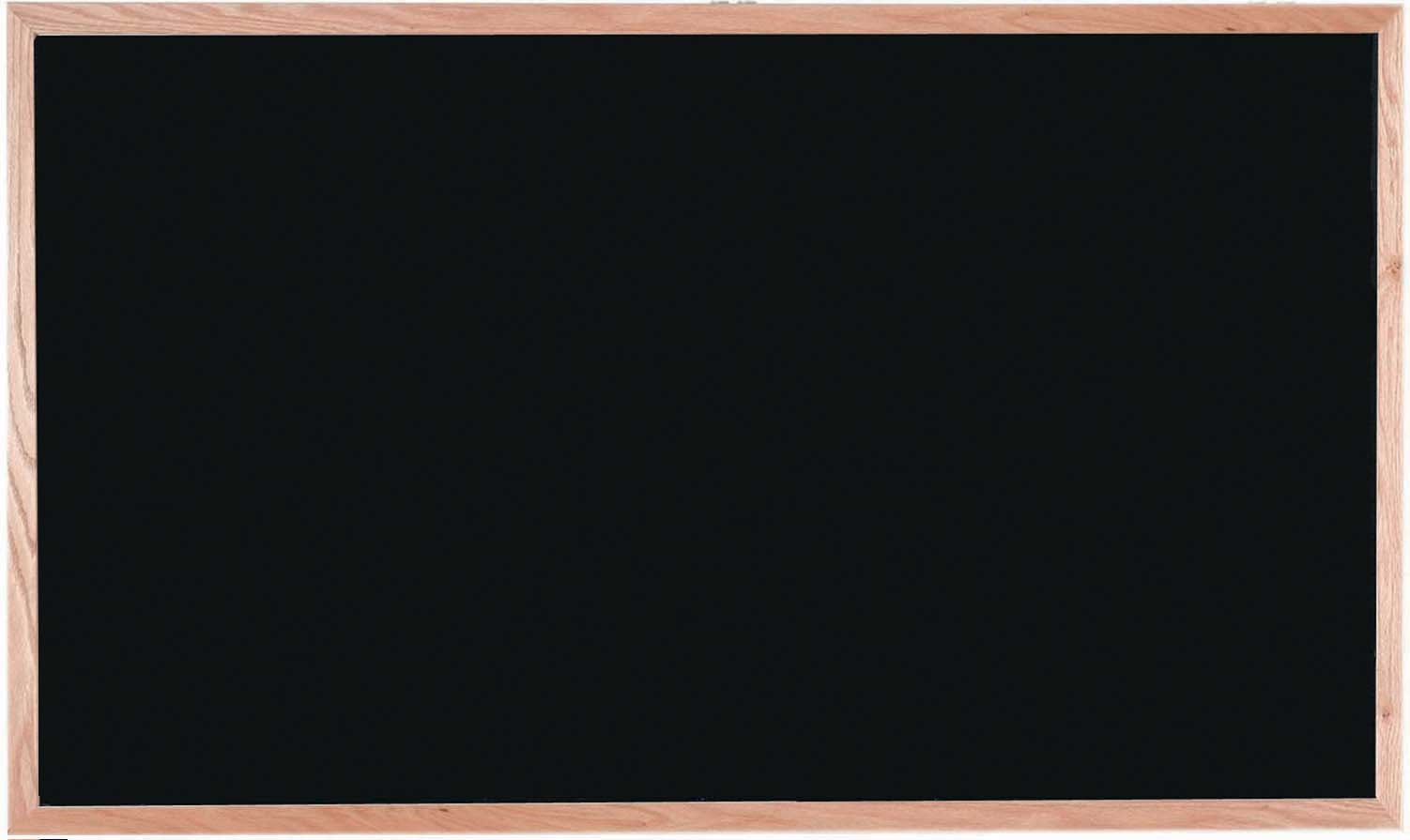 Aarco General Purpose Commercial Series Melamine Black Neon Markerboard with Solid Red Oak Frame, 36 x 60 inch