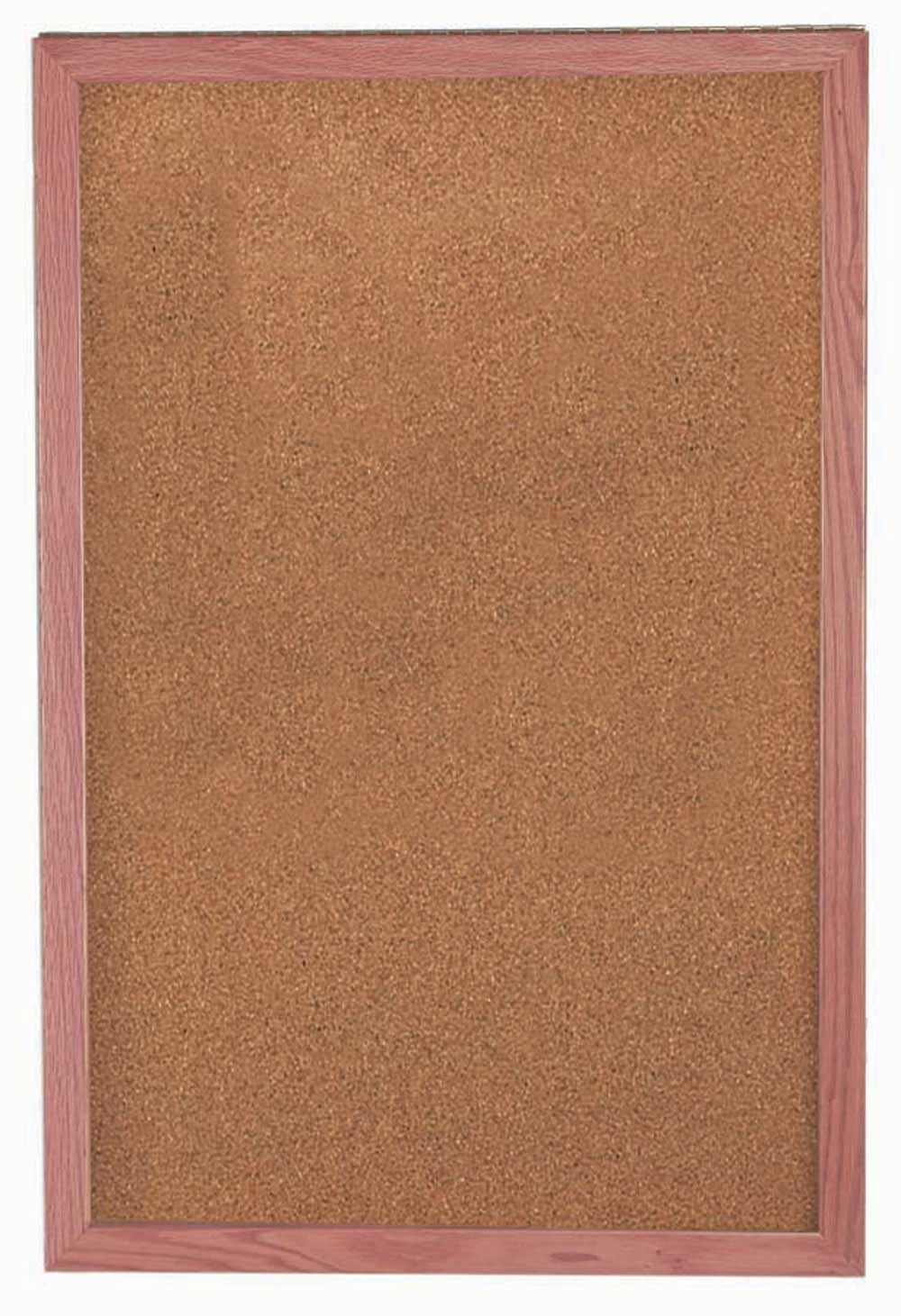 Aarco Red Oak with Cherry Stain Souvenir and Memorabilia Display Case, 36 x 24 inch