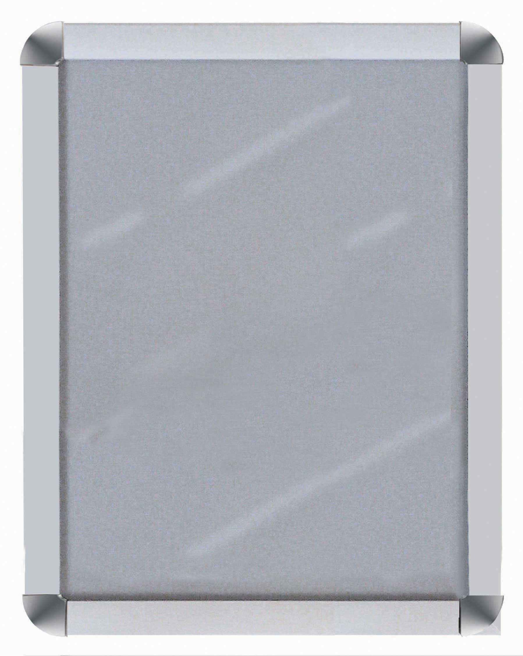 Aarco Satin Aluminum EZ Open Deluxe Snap Frame, 14 x 11 inch