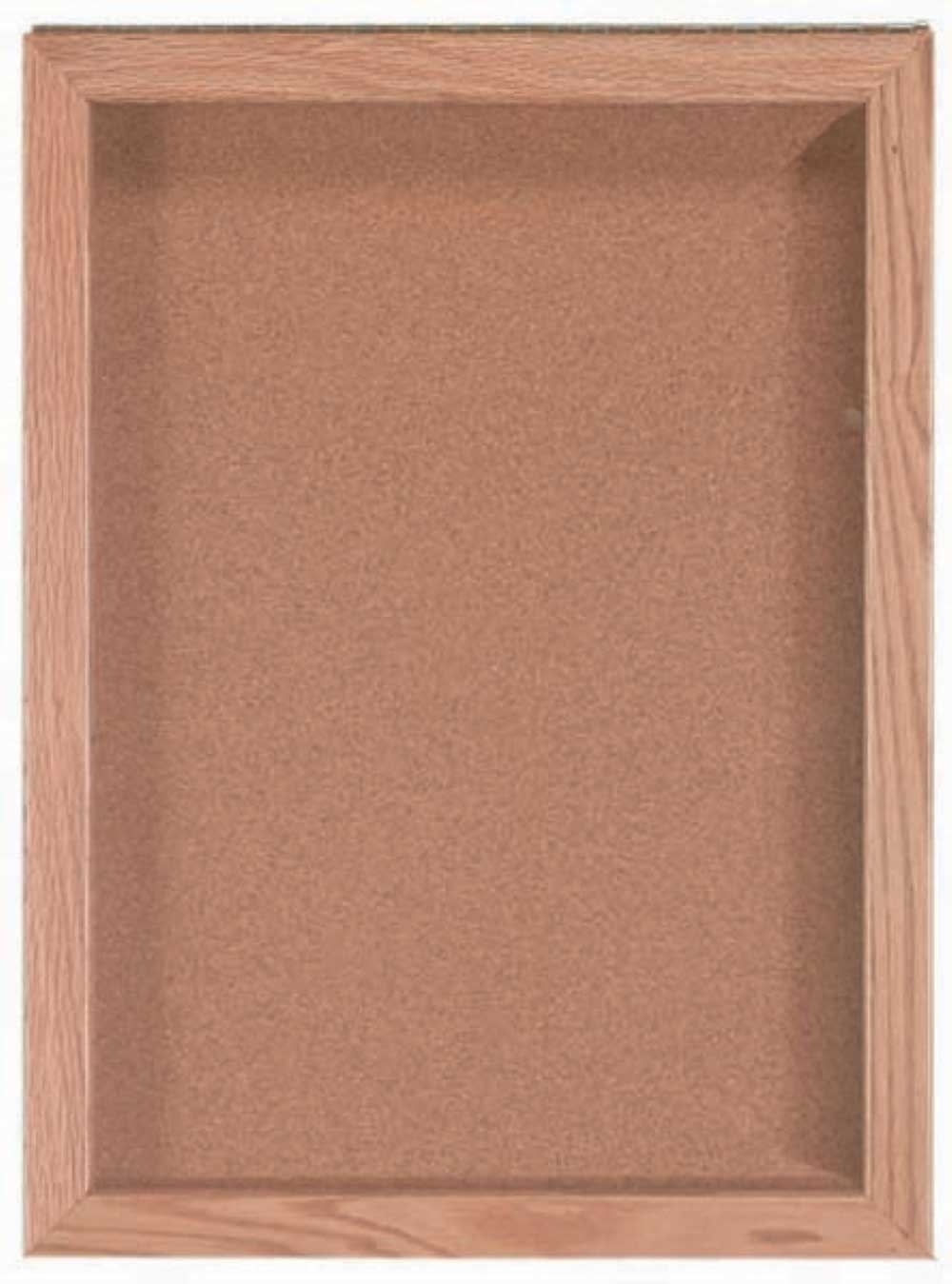 Aarco Natural Oak Souvenir and Memorabilia Display Case, 24 x 18 inch