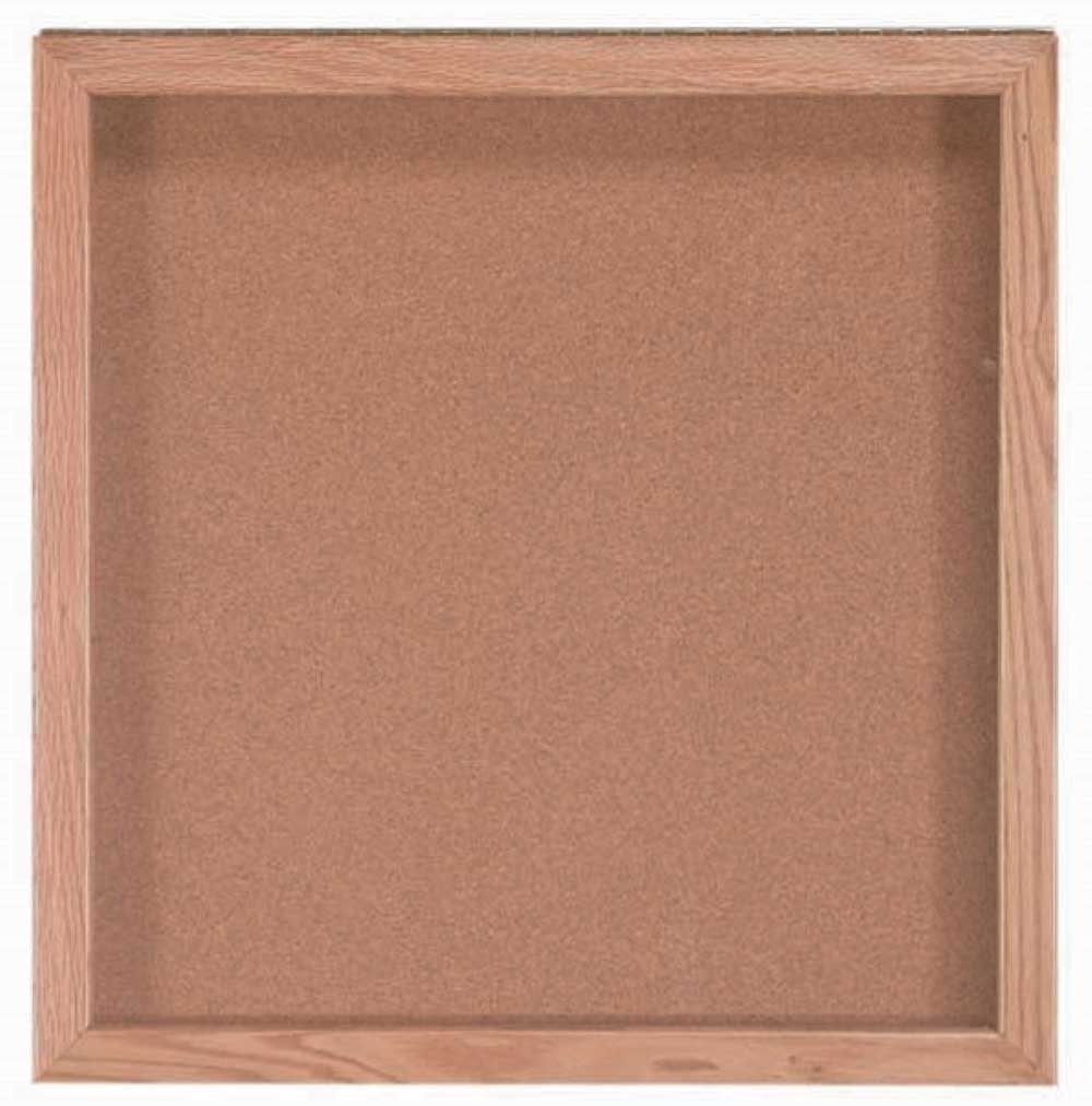 Aarco Natural Oak Souvenir and Memorabilia Display Case, 24 x 24 inch