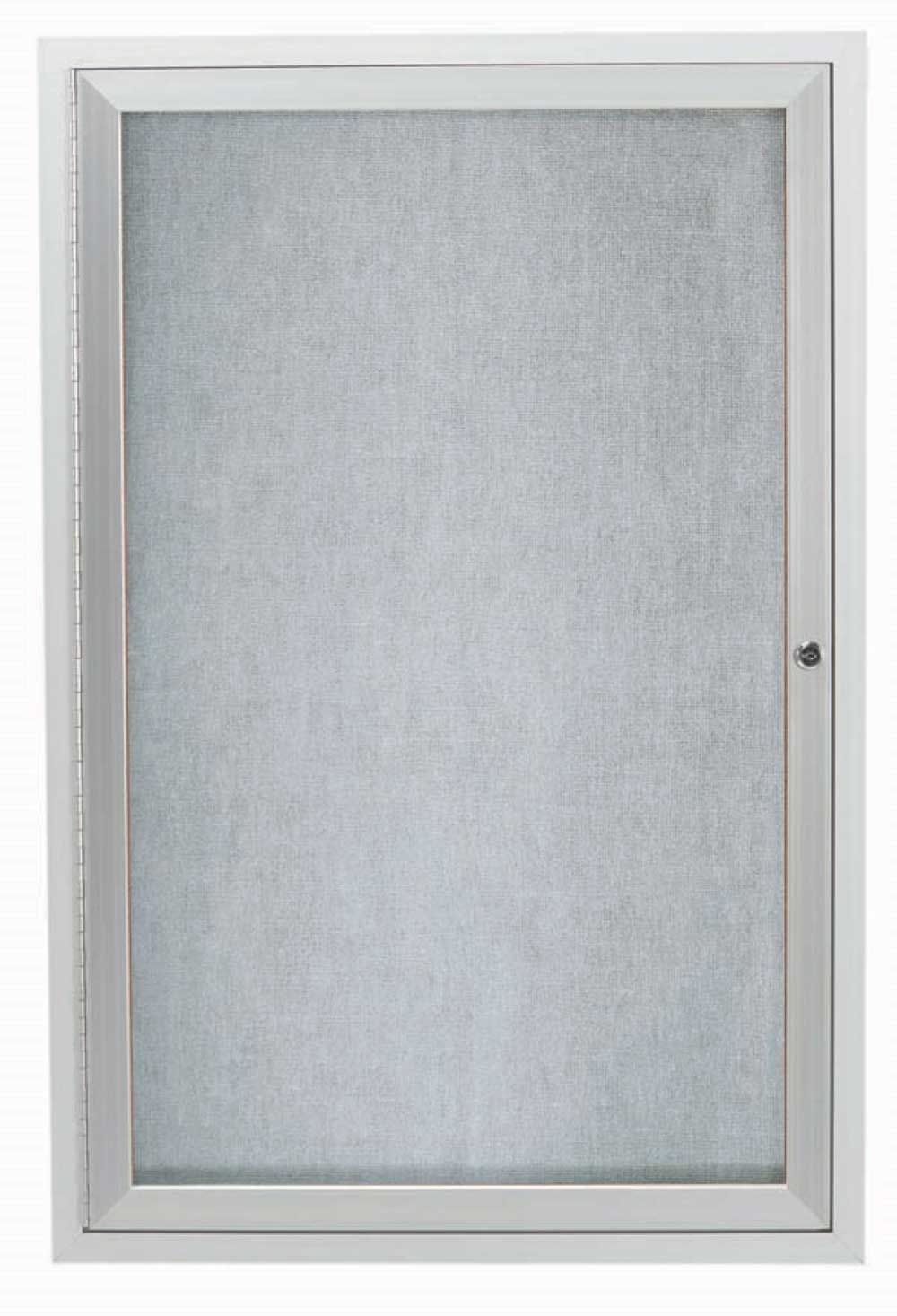 Aarco Outdoor Satin Anodized Aluminum Framed Enclosed Bulletin Board, 36 x 24 inch
