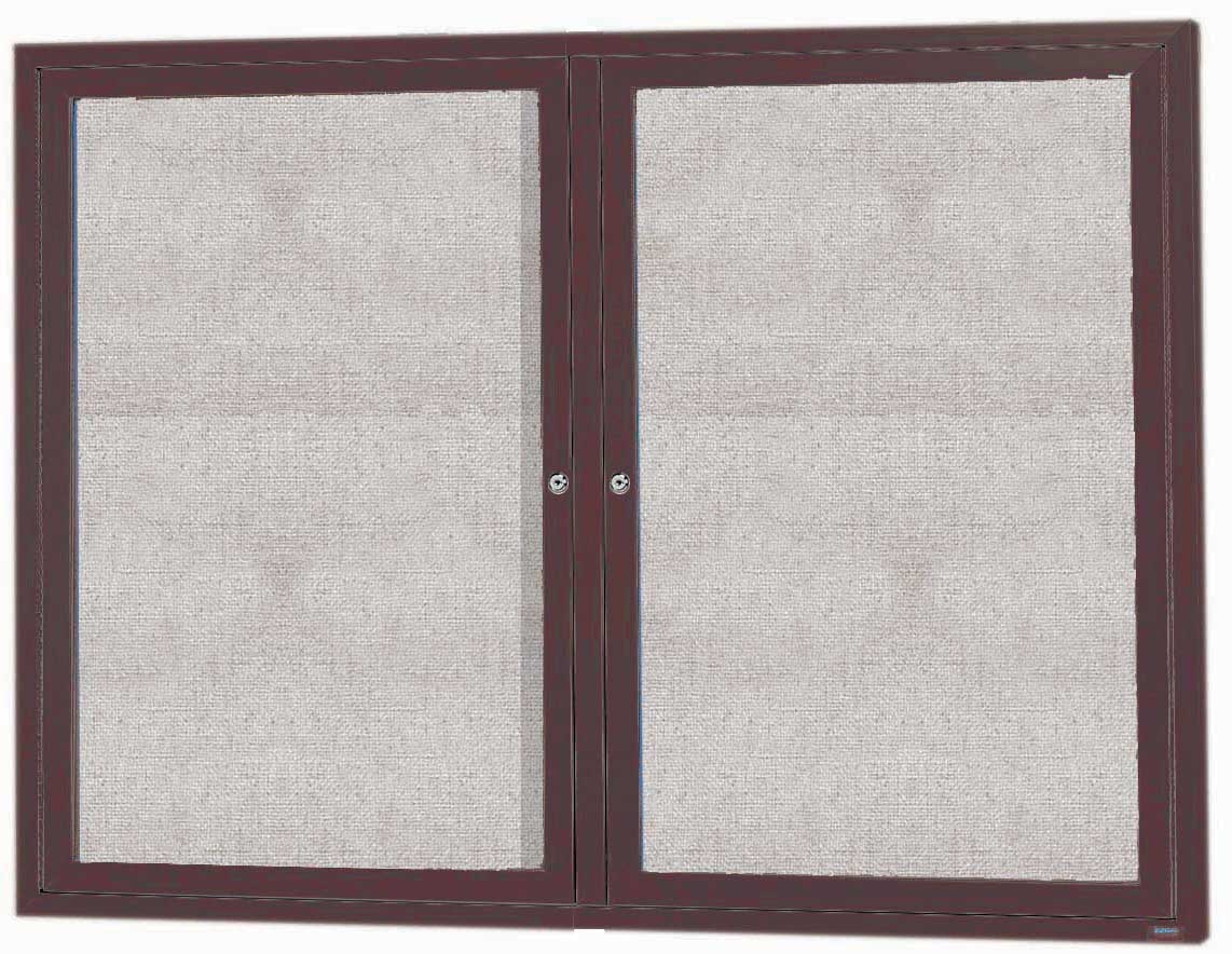Aarco Outdoor Aluminum Framed Bronze Anodized Enclosed Bulletin Board and Display Case, 36 x 48 inch