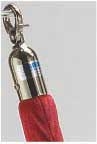 Aarco Form-A-Line (TM) Chrome Hardware Style Red Velour Rope, 5 Feet