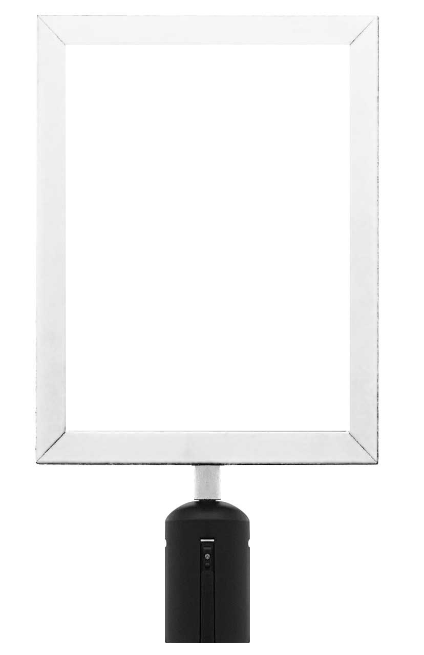 Aarco Form-a-line (tm) Chrome Style Small Vertical Sign Frame, 11 1/8 X 8 5/8 Inch