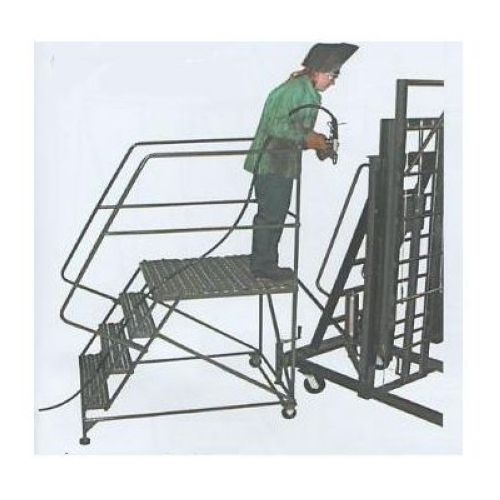 Ballymore Tough Welded Steel Single Entry Mobile Work Platform - 3 Step, 24 x 48 x 30 inch.