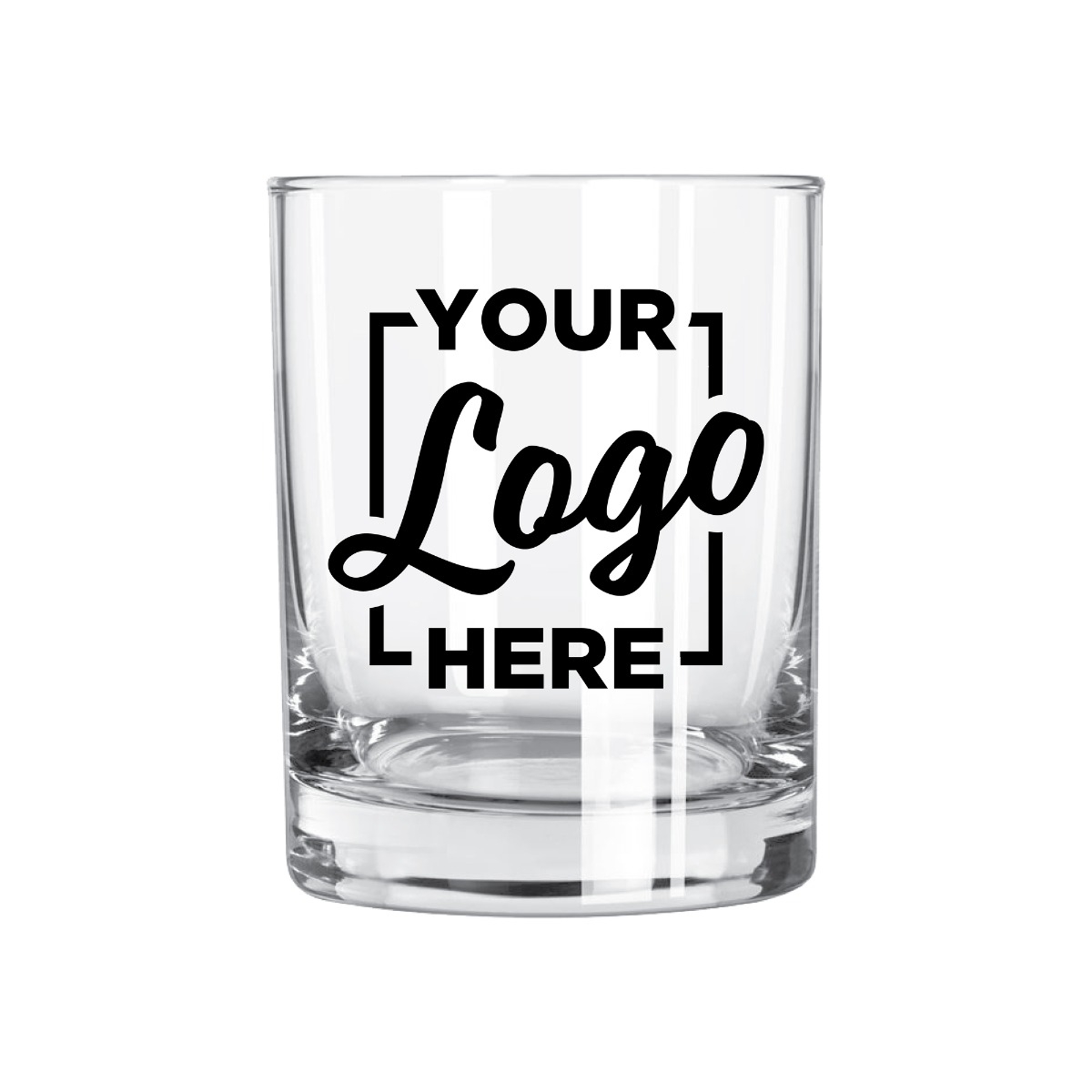 BGD Promo Double Old Fashioned Rocks Glass, 13.5 Ounce Capacity With Custom Logo -- 144 per case.