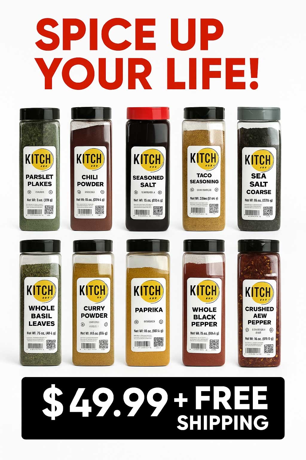 Kitch 24/7 Variety Spice Bundle, 10 count