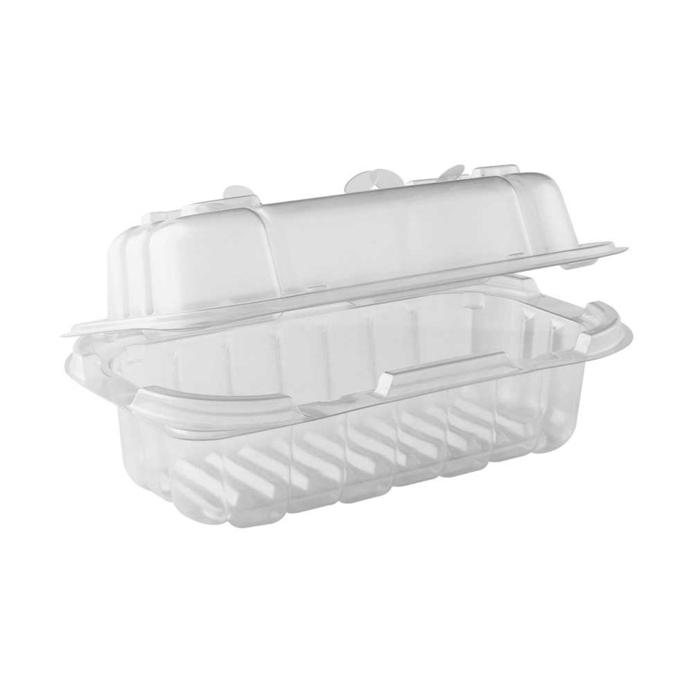 Anchor Packaging Crisp Food Technologies Polypropylene Baby Rectangle Hinged Clamshell Container, 14 Ounce Capacity -- 600 per case
