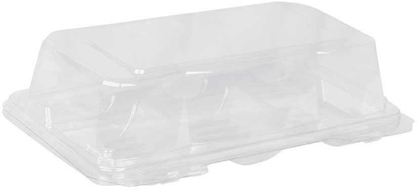 WNA Comet Clear PET Hinged Cookie Container, 14.8 x 11.8 x 2.9 inch -- 100 per case