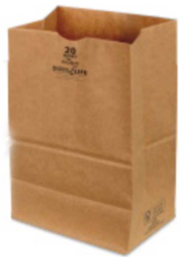 Duro Hilex Poly Husky Dubl Life 100 Percent Recycled Kraft Self Opening Style Bag, 20 Pound SH -- 400 per case