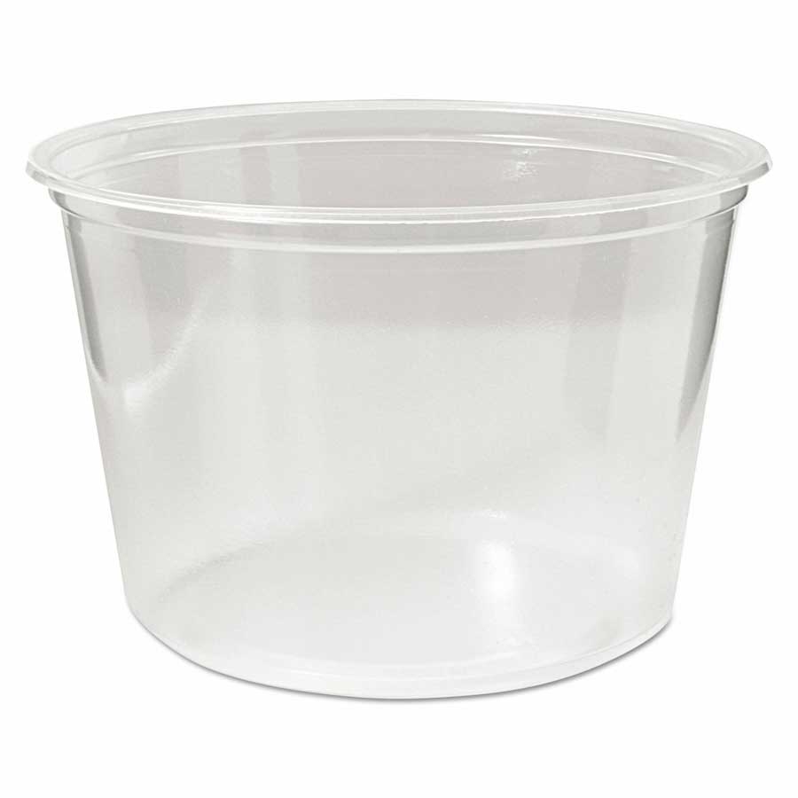 Fabri-Kal Pro-Kal Clear Polypropylene Round Deli Container, 16 Ounce -- 500 per case