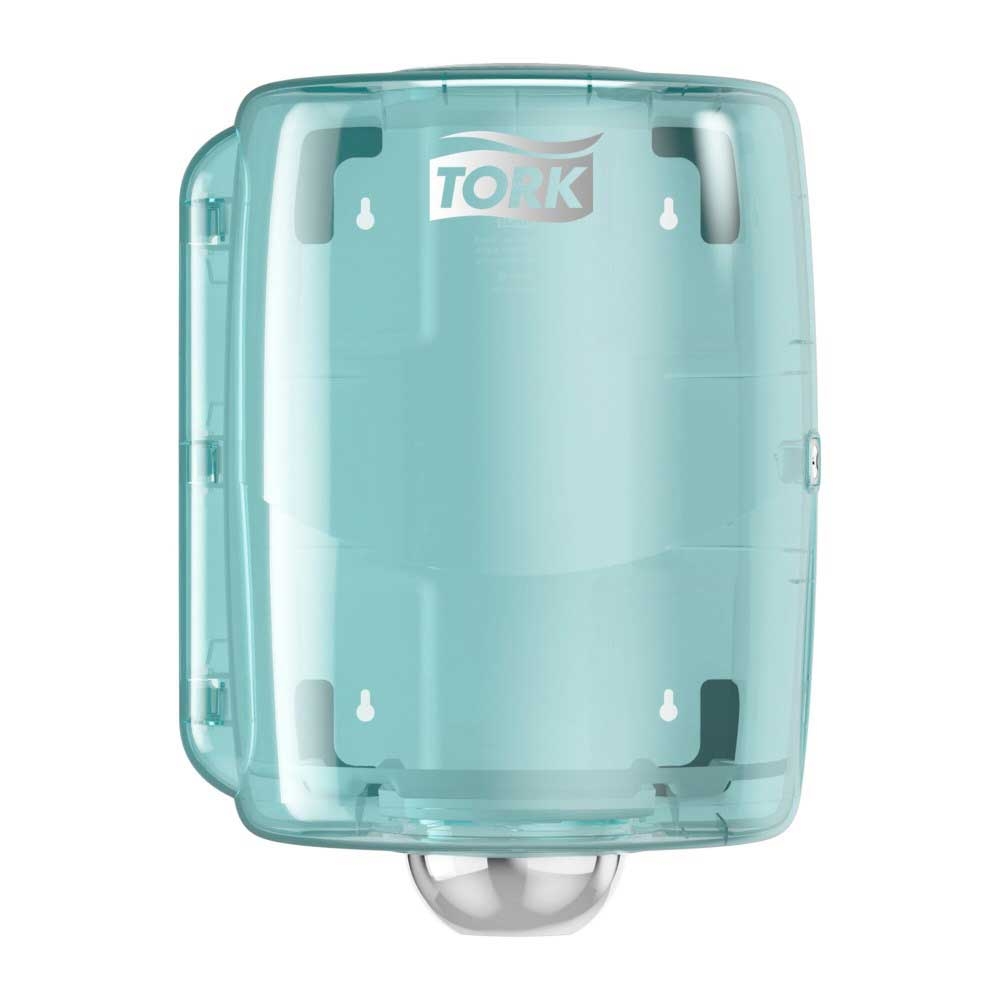 Tork Aqua/White Polyethylene Maxi Centerfeed Roll Dispenser, 11.89 x 12.913 x 17.598 inch