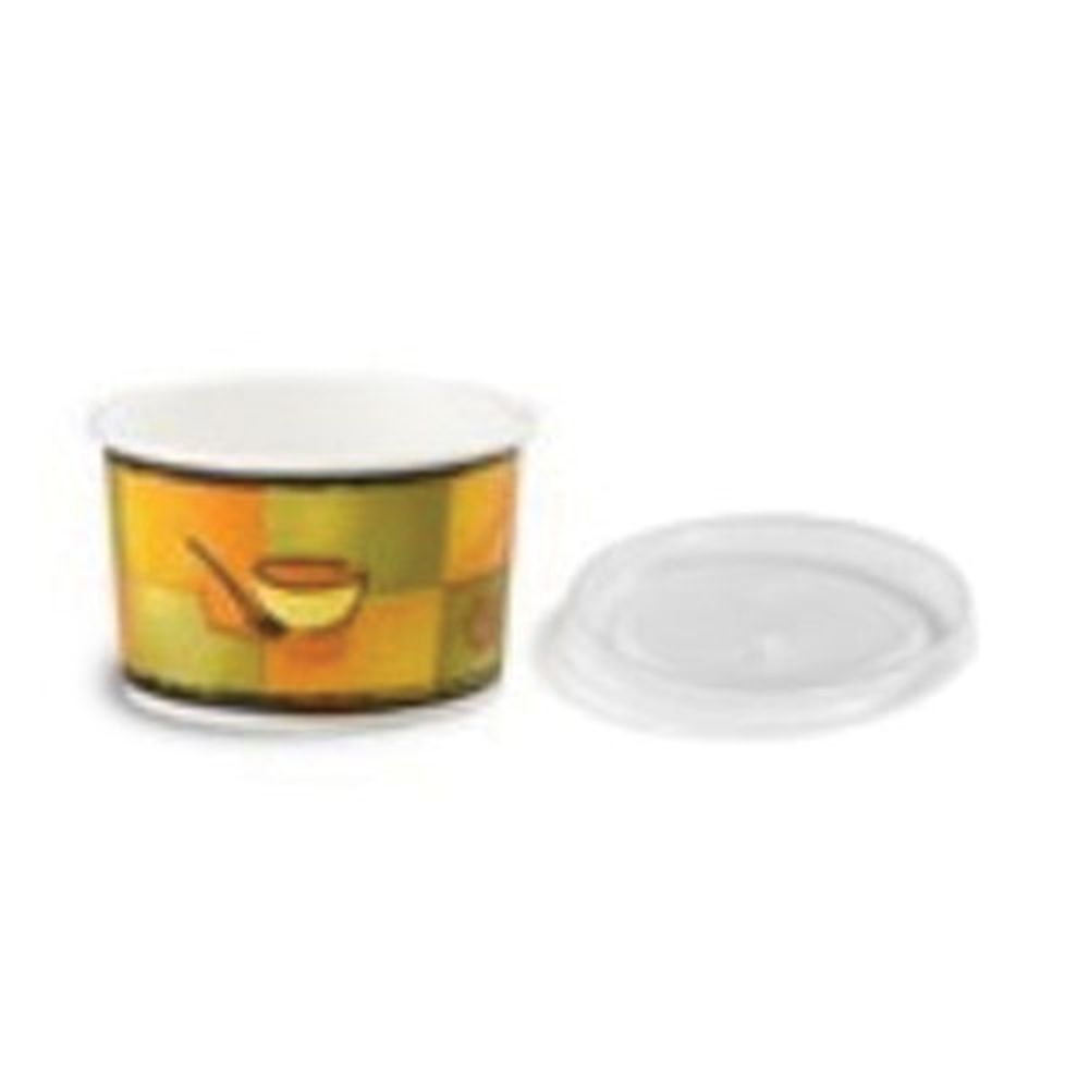 Huhtamaki Streetside Paperboard Food Container with Lid, 8 Ounce -- 250 per case