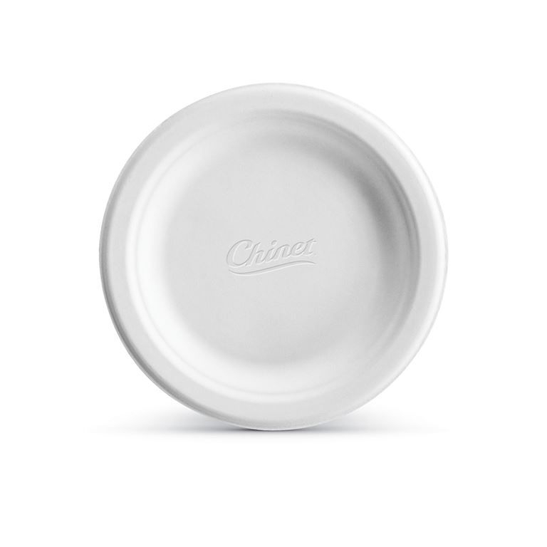 Chinet Classic Veneer White Molded Fiber Round Plate, 6.75 inch -- 1000 per case.