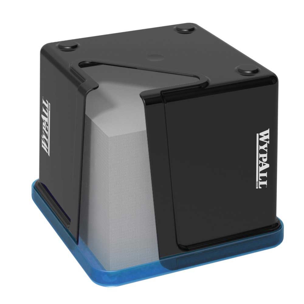 WypAll Quarterfold Black Wiper Dispenser, 8.75 x 8.75 x 7.5 inch