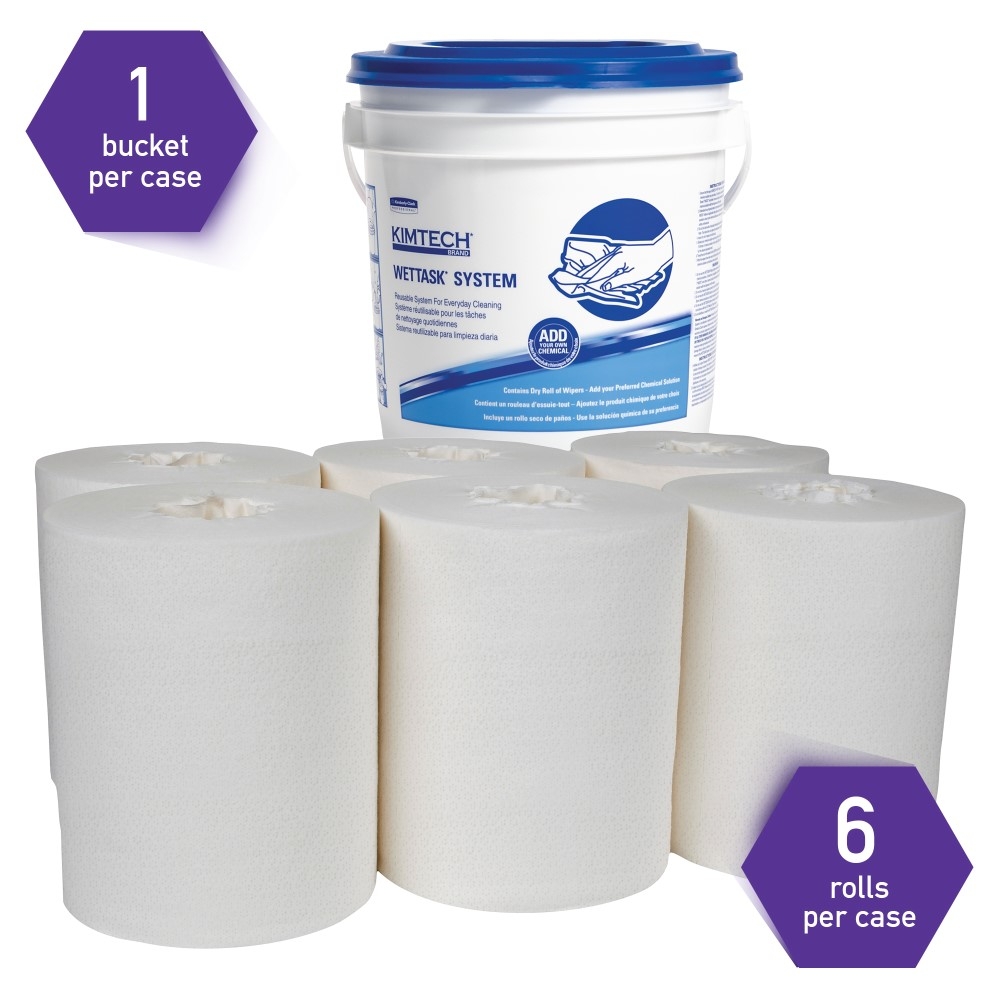 Kimtech White Spunlace Disinfectent/Sanitizing Wipes -- 540 per case