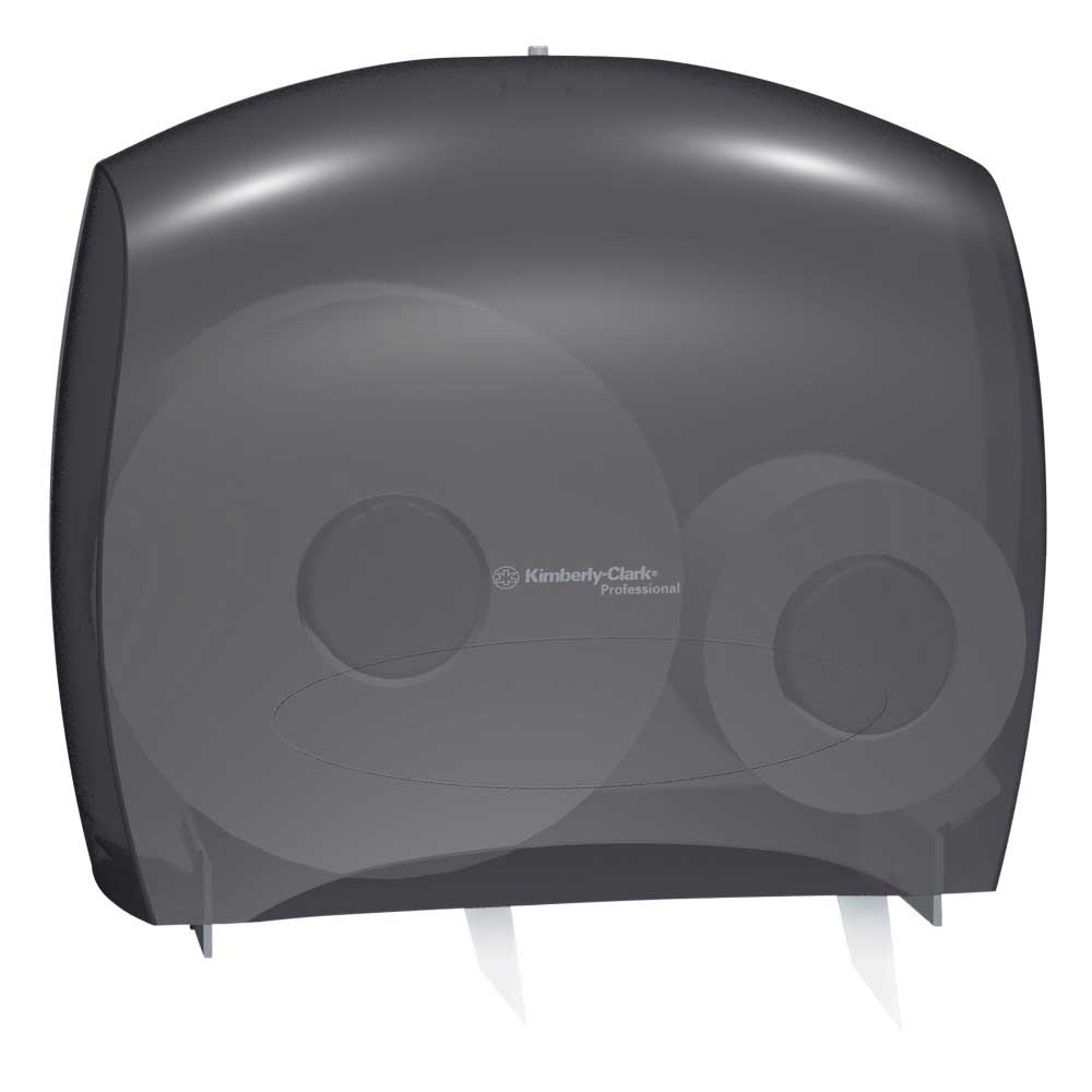 Scott Essential Smoke Black Plastic Jumbo Roll Toilet Paper Dispenser, 16 x 13.88 x 5.75 inch