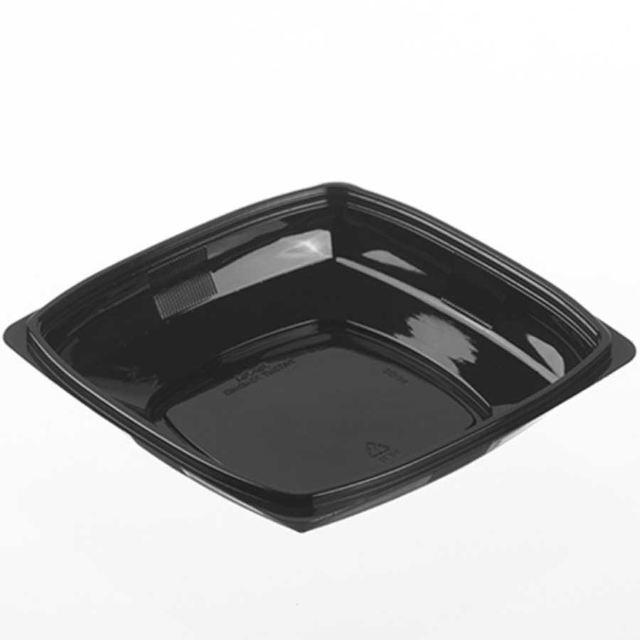 Polar Pak Black PET Square Bowl, 24 Ounce -- 300 per case