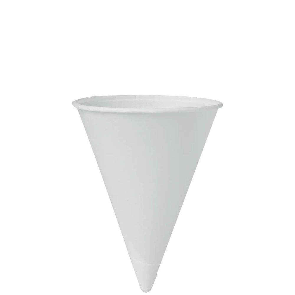 Bare by Solo Paper Treated Cone Cup with Rolled Rim, 4.25 Ounce -- 5000 per case