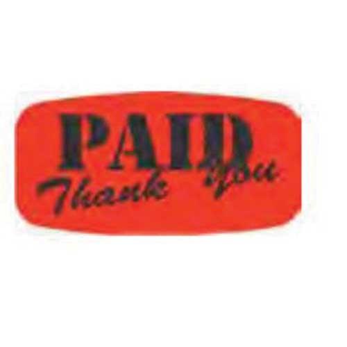 Bollin Label Red Glow Short Oval Ground Chuck Label, 0.625 x 1.25 inch