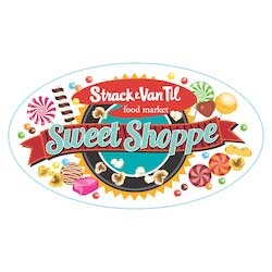 Bollin Strack and Van Til Sweet Shoppe 2 x 3.5 inch Popcorn Label - 1000 per roll