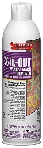 Chase Champion Sprayon X-it-Out Vandal Mark Remover, 17.5 Ounce -- 12 per case.