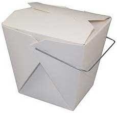 Westrock Fold Pak White 1 Pint Food Pail with Wire Handle, 16 Ounce -- 500 per case