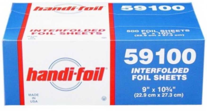 Handi Foil Silver Aluminum Foil Sheet, 9 x 10.75 inch -- 3000 per case