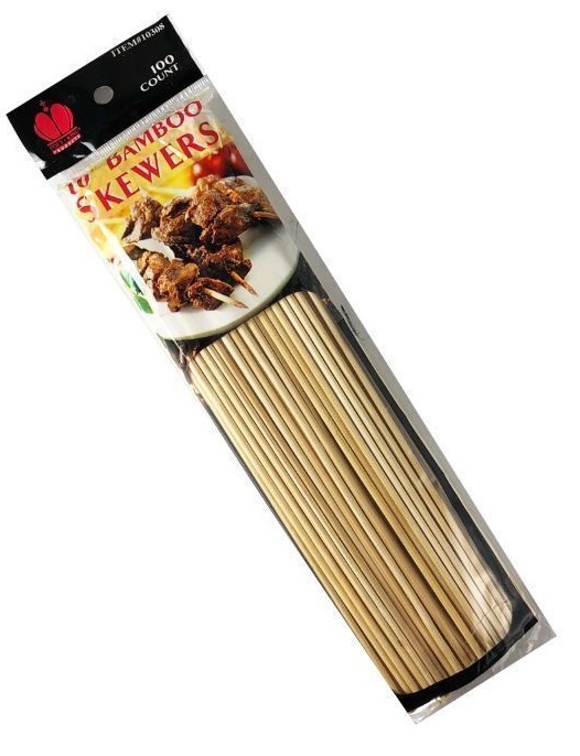 Poly-king Bamboo Skewer, 10 Inch -- 19200 Per Case