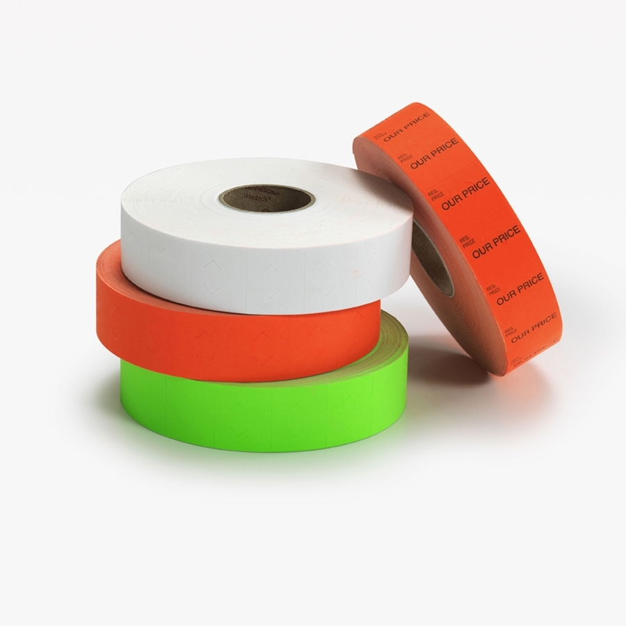 Avery Dennison Solid White Plain Label, 1750 Labels Per Sleeve -- 8 Sleeves Per Case