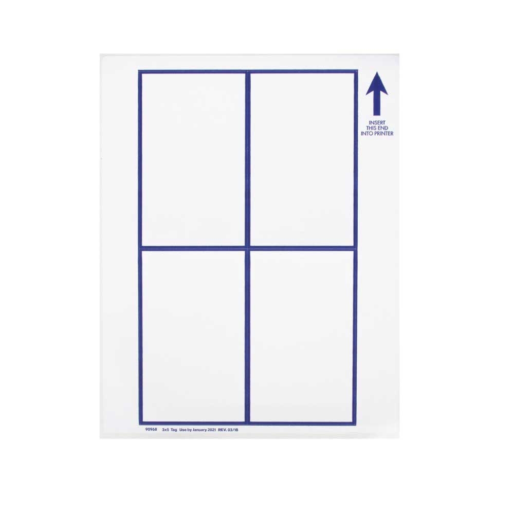 KleenGuard Small White Paper Hang Tag, 3 x 5 inch -- 250 per case