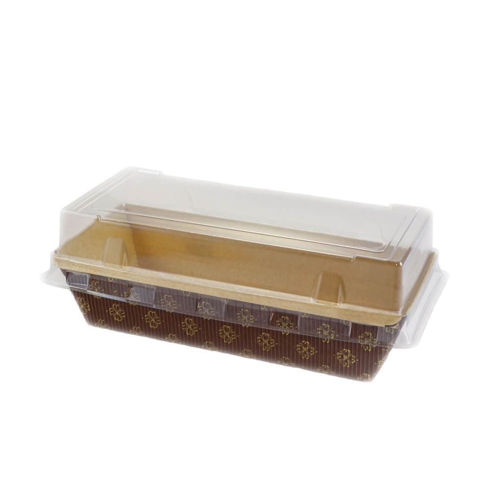 Novacart Clear PETE Rectangular Baking Mold Lid, 8 7/16 x 4-3/8 x 2 inch -- 300 per case