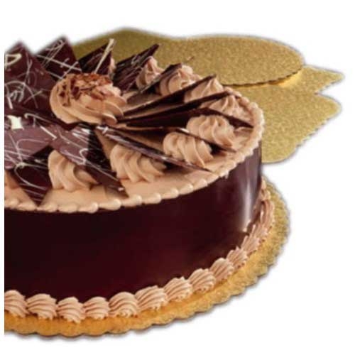 Menasha Golden Lace Gold Round Corrugated Cardboard Cake Circle, 8 inch -- 200 per case