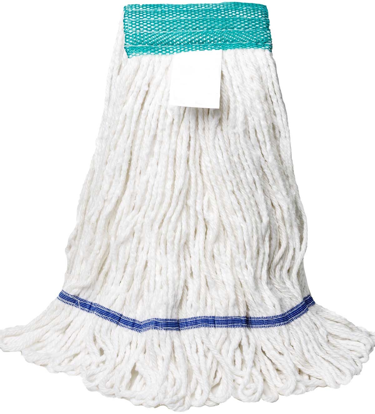 Prime Source Bulldog Large Cotton Synthetic Blend 4-Ply White Loop-End Wet Mop Head -- 12 per case