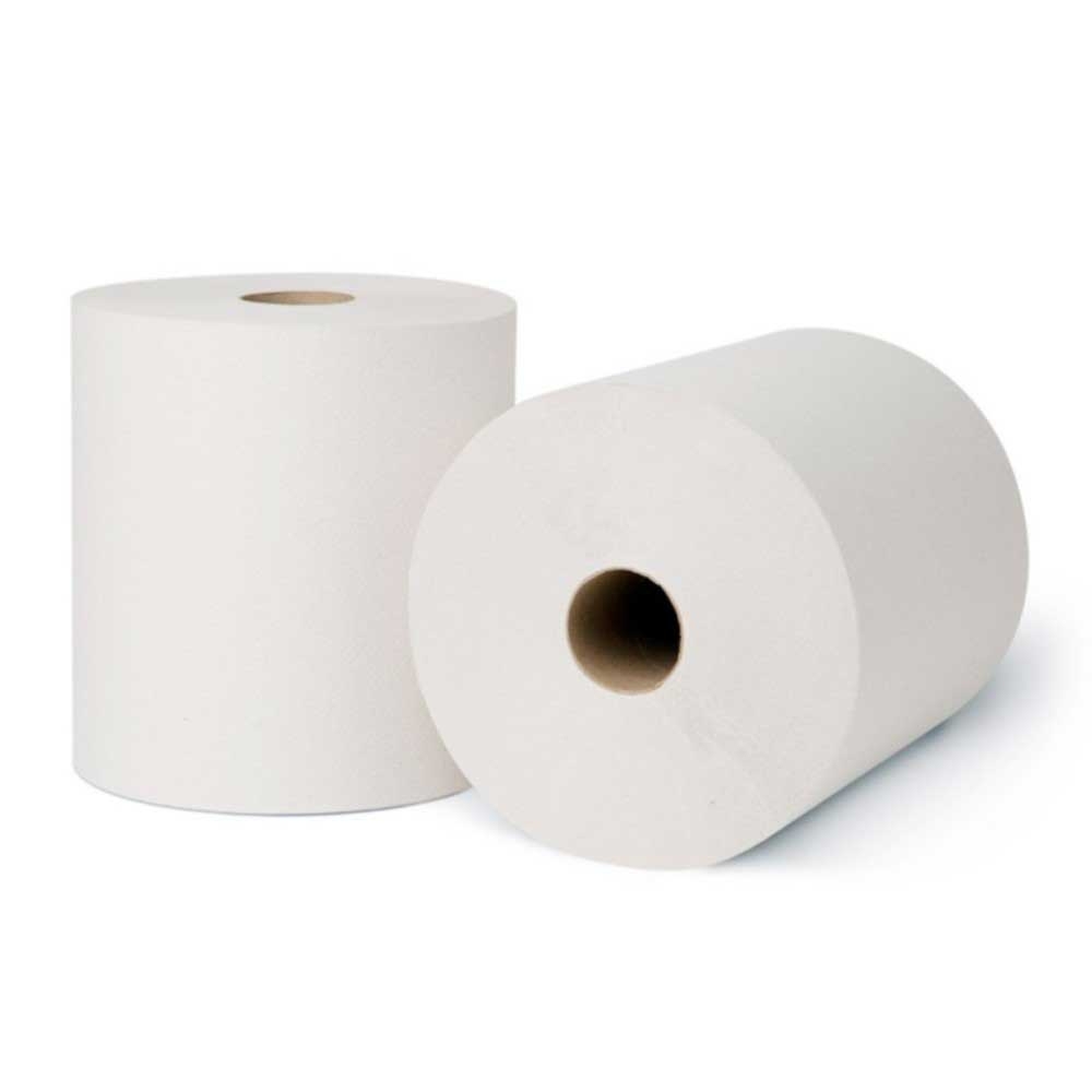 NPS White 1 Ply Roll Towel, 800 Feet x 7.5 inch -- 6 rolls per case
